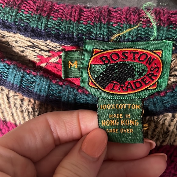 VTG Boston Traders Oversized Sweater - Picture 3 of 4
